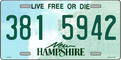 NH license plate 3815942