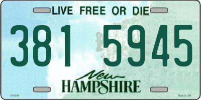 NH license plate 3815945