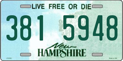 NH license plate 3815948