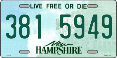 NH license plate 3815949