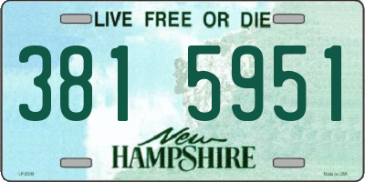 NH license plate 3815951