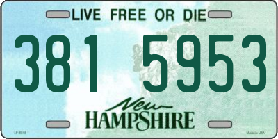 NH license plate 3815953