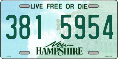 NH license plate 3815954