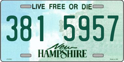 NH license plate 3815957
