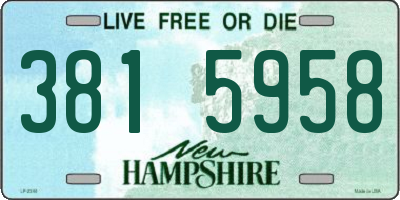 NH license plate 3815958