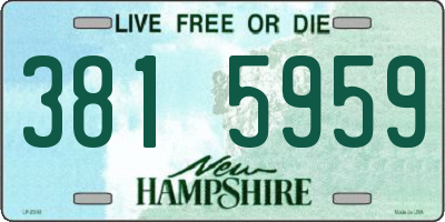 NH license plate 3815959