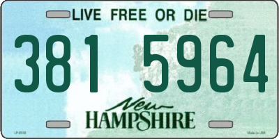 NH license plate 3815964