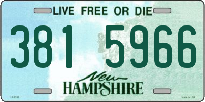 NH license plate 3815966