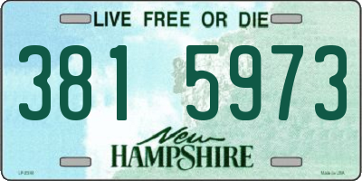 NH license plate 3815973