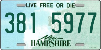 NH license plate 3815977