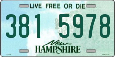 NH license plate 3815978