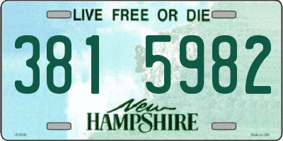 NH license plate 3815982