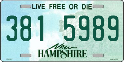 NH license plate 3815989