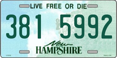 NH license plate 3815992