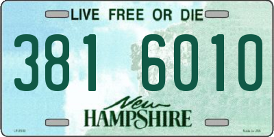 NH license plate 3816010