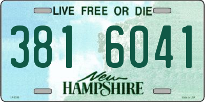 NH license plate 3816041