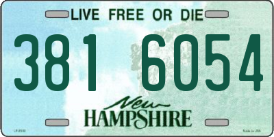 NH license plate 3816054