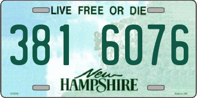 NH license plate 3816076