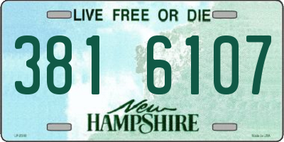 NH license plate 3816107