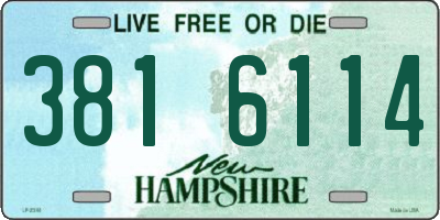 NH license plate 3816114