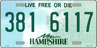NH license plate 3816117