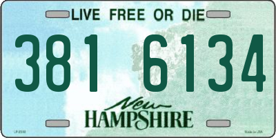 NH license plate 3816134