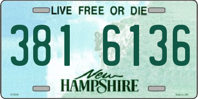 NH license plate 3816136