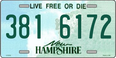 NH license plate 3816172