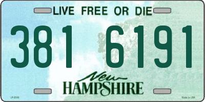 NH license plate 3816191