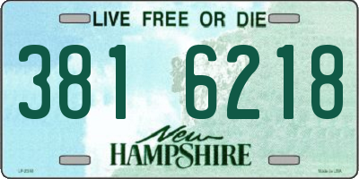 NH license plate 3816218