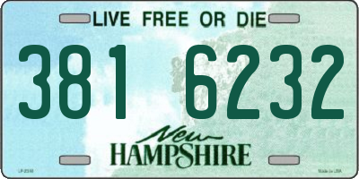 NH license plate 3816232
