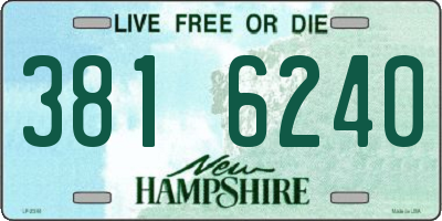 NH license plate 3816240