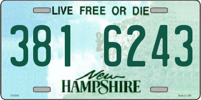 NH license plate 3816243