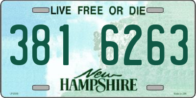 NH license plate 3816263