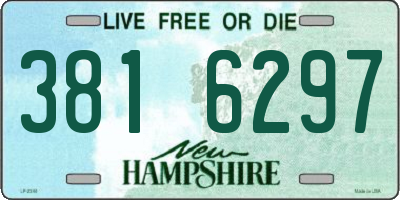 NH license plate 3816297
