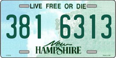 NH license plate 3816313