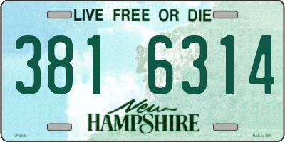 NH license plate 3816314