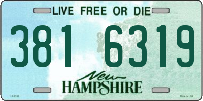 NH license plate 3816319