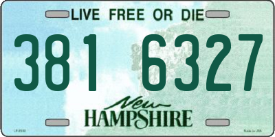 NH license plate 3816327