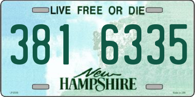 NH license plate 3816335