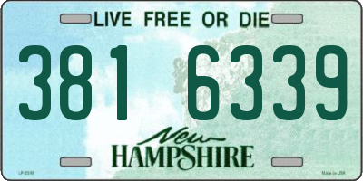 NH license plate 3816339