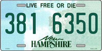 NH license plate 3816350