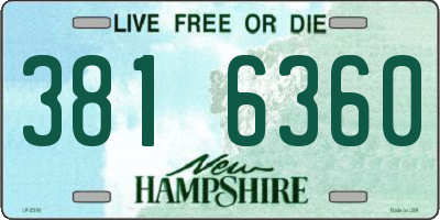 NH license plate 3816360