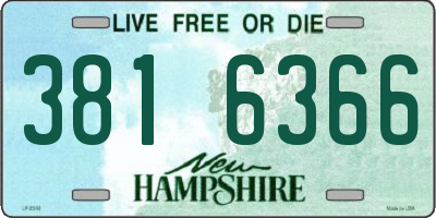NH license plate 3816366