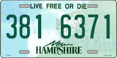 NH license plate 3816371