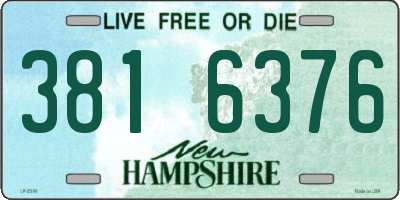 NH license plate 3816376