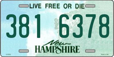 NH license plate 3816378