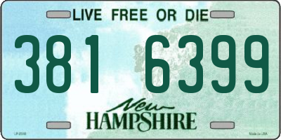 NH license plate 3816399
