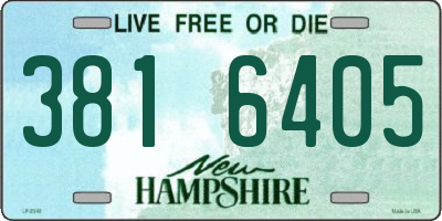 NH license plate 3816405
