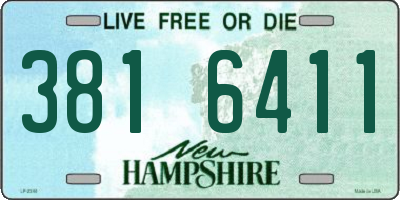 NH license plate 3816411